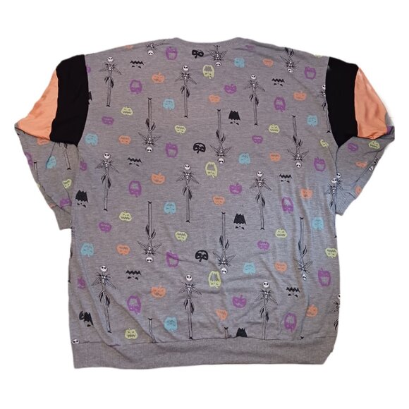 The Nightmare Before Christmas Womens 3XL Sleepwear Long Sleeve Gray 3XL - Picture 3 of 7